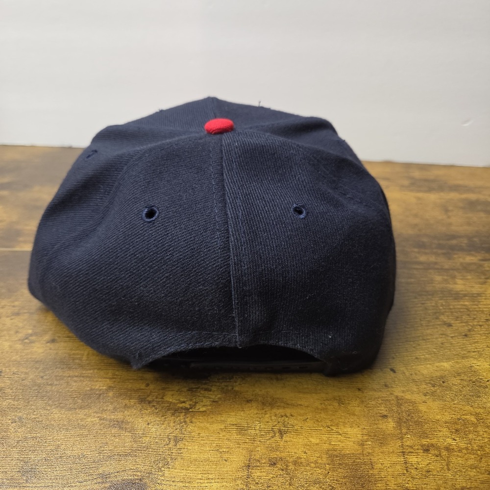 Vintage Pepsi Cola Globe Logo Snapback Hat Navy Red Green Underbrim Otto Cap 90s - Picture 4 of 7